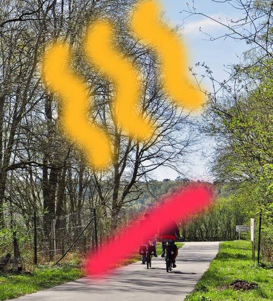Besser nicht radfahren: zu heiß!